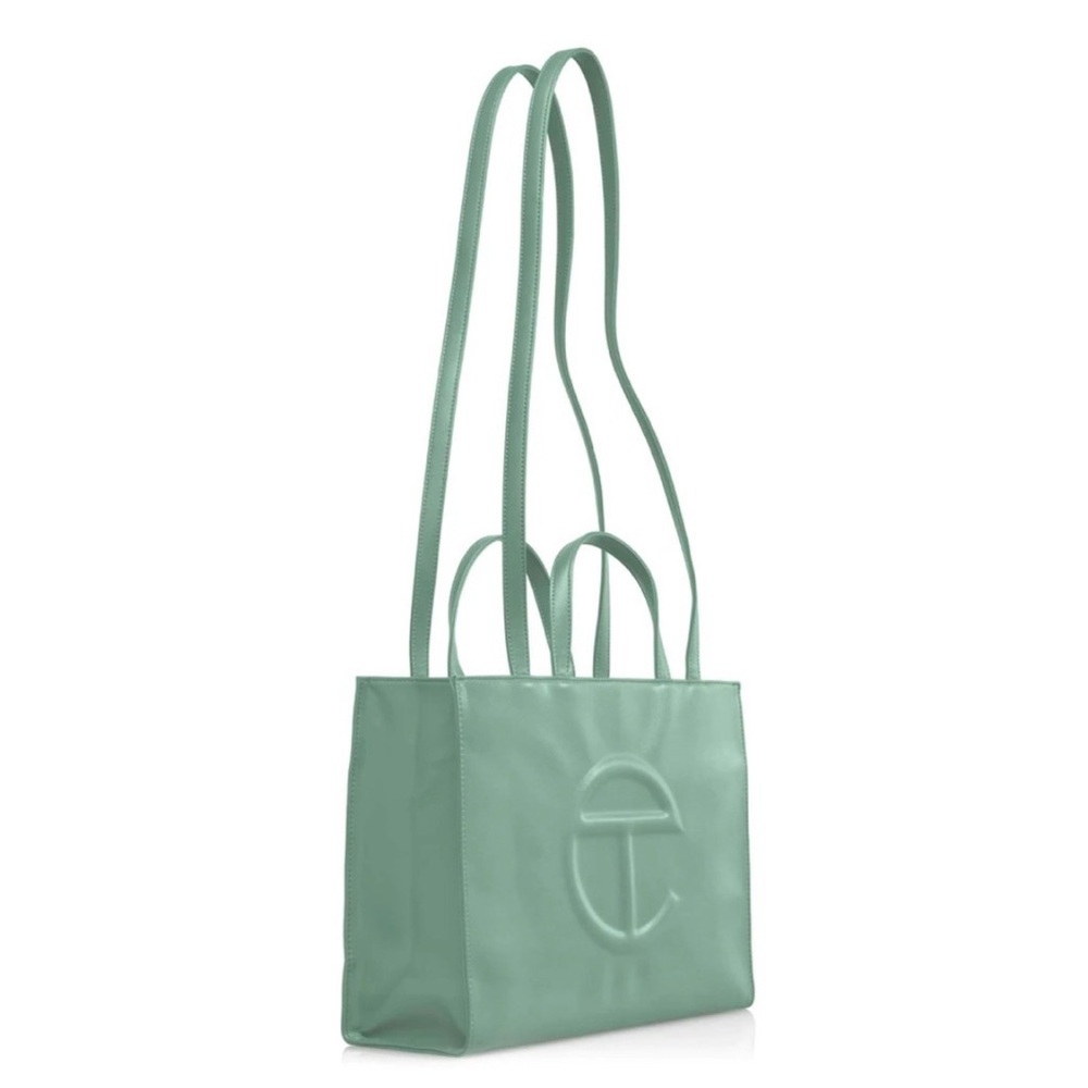 Telfar Medium Sage Tote Bag with Structured Design